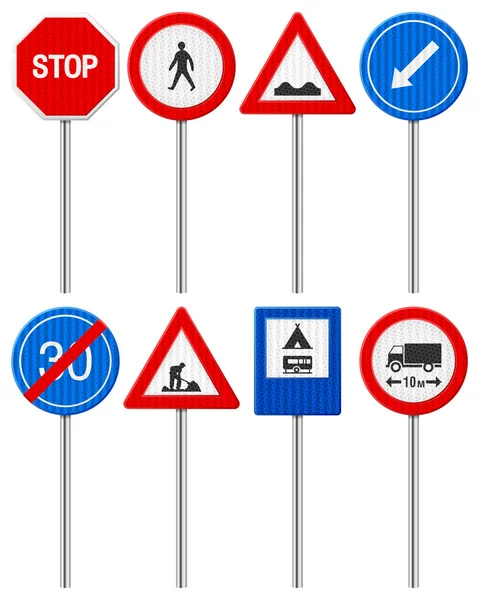 Conjunto de sinalização rodoviária —  Vetores de Stock