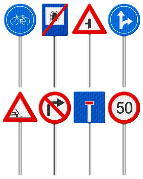 Verkehrszeichen gesetzt — Stockvektor