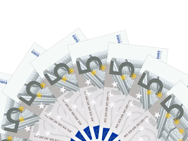 Billetes de cinco euros — Vector de stock