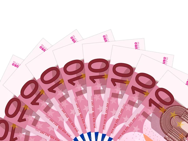 Tien euro-bankbiljetten — Stockvector