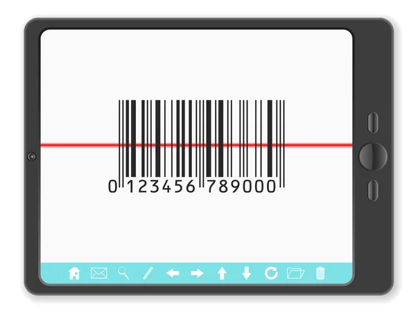 Tablet mit Barcode — Stockvektor