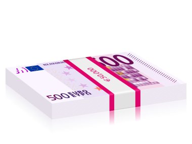 Beş yüz euro yığını