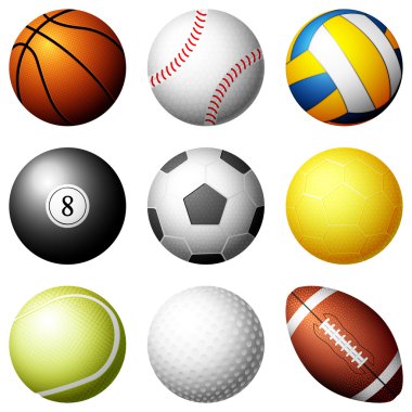 Sport balls clipart