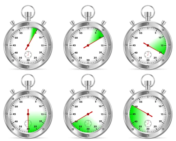 Jeu de chronomètre — Image vectorielle
