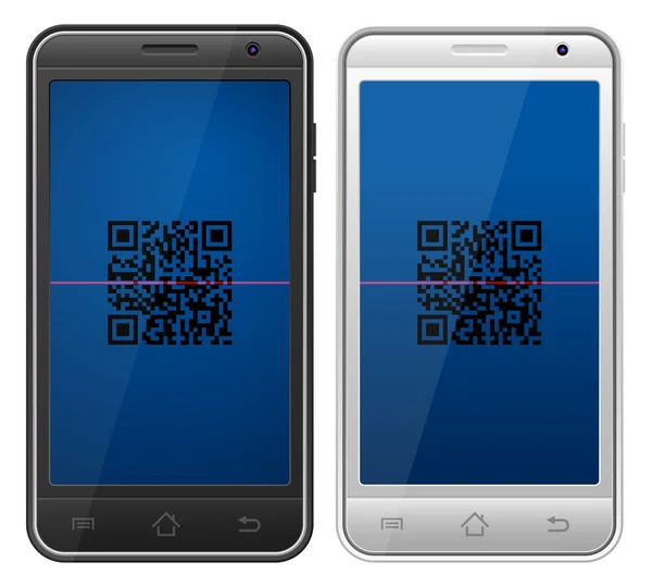 Smartphone codice qr — Vettoriale Stock