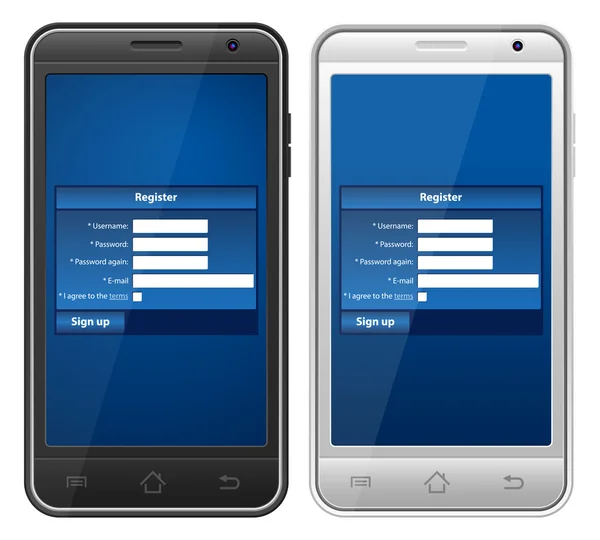 Smartphone-Register — Stockvektor