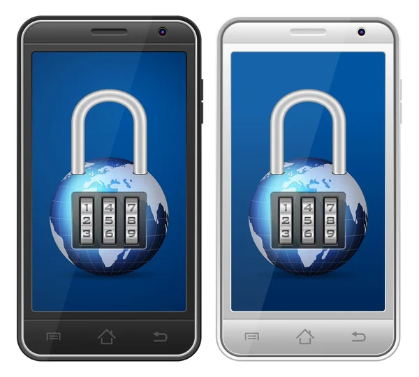 Smartphone padlock — Stock Vector