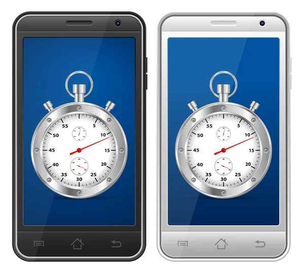 Cronômetro do smartphone —  Vetores de Stock