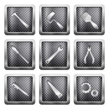 metal ızgara simgeler