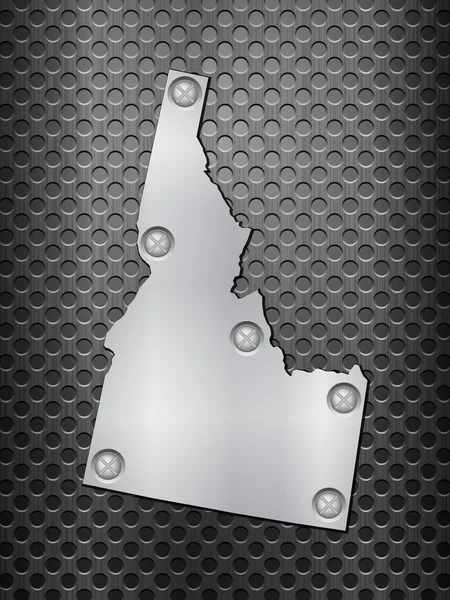 Mapa metal Idaho — Wektor stockowy