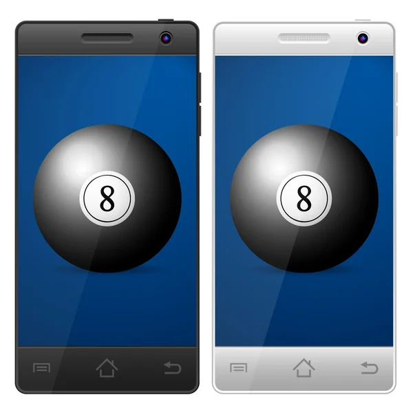 Boule de billard smartphone — Image vectorielle