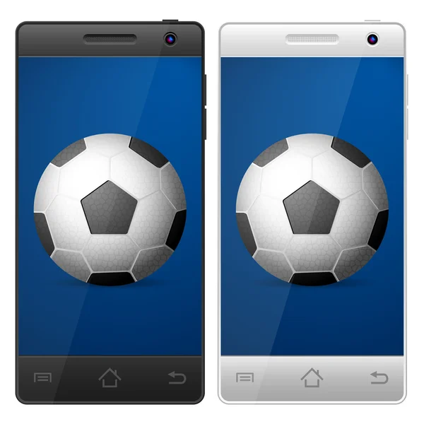 Smartphone fotboll — Stock vektor