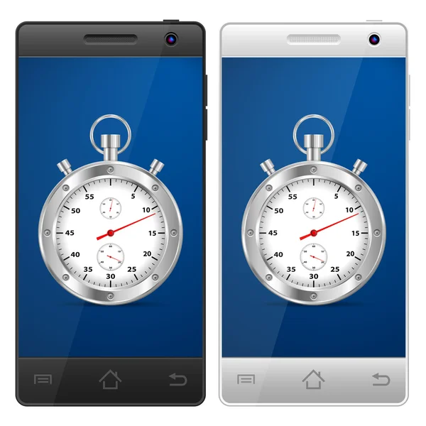 Chronomètre smartphone — Image vectorielle