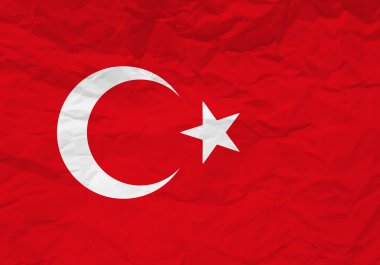 Türkiye'nin bayrak buruşuk kağıt