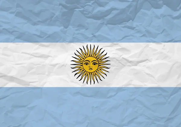 Argentina flag crumpled paper — Stock Vector