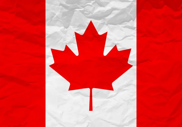 Kanada flagga skrynkligt papper — Stock vektor
