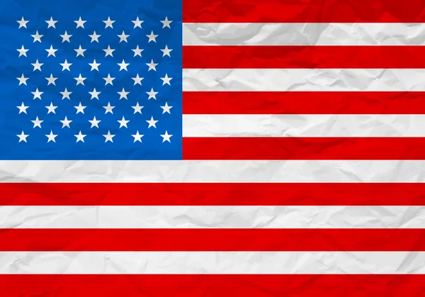 Bandeira dos EUA papel amassado — Vetor de Stock