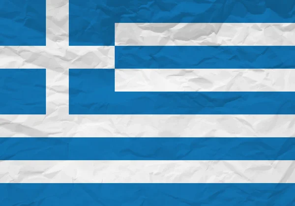 Yunanistan bayrağı buruşuk kağıt — Stok Vektör