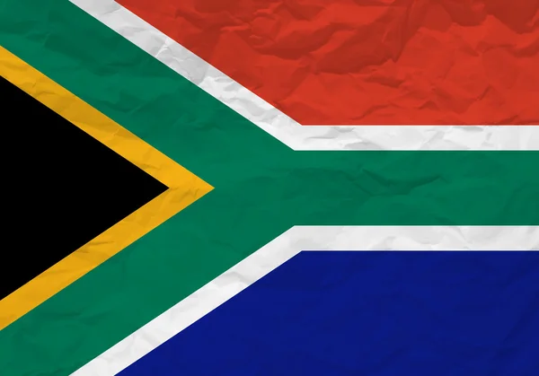 Afrique du Sud drapeau froissé papier — Image vectorielle