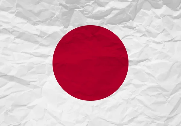 Vlajka Japonsko zmačkaný papír — Stockový vektor