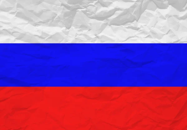 Russia flag crumpled paper — Stock Vector