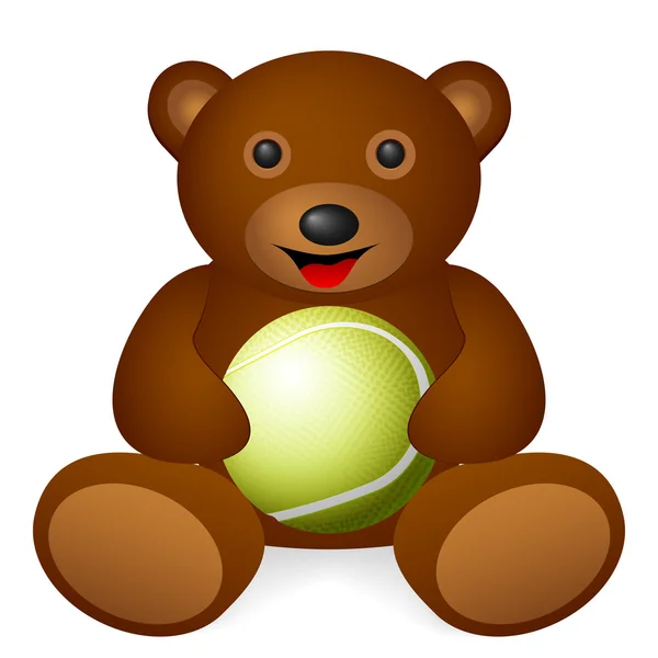 Teddy bear with symbol — Stock Vector