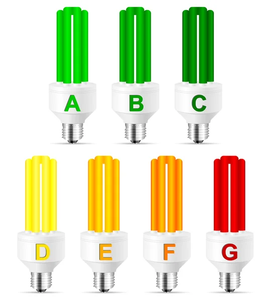 Energieffektivitet lampa — Stock vektor