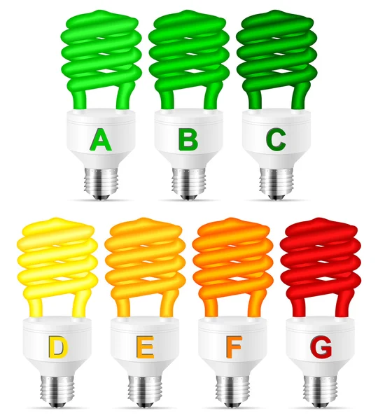 Energy efficiency bulb — Stock Vector