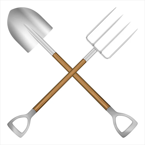 Shovel and pitchfork — Stock Vector