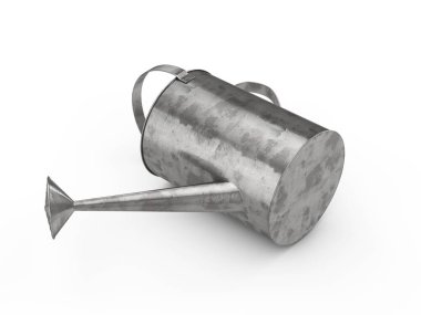 Beyaz arka planda su kovası. 3d illüstrasyon.