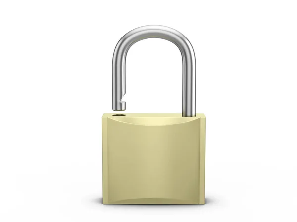 Padlock White Background Illustration — Stock Photo, Image