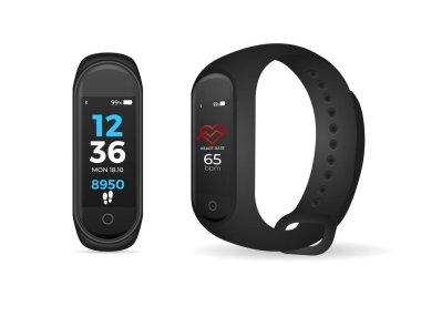 Beyaz arka plandaki akıllı bant. Vektör illüstrasyonu.