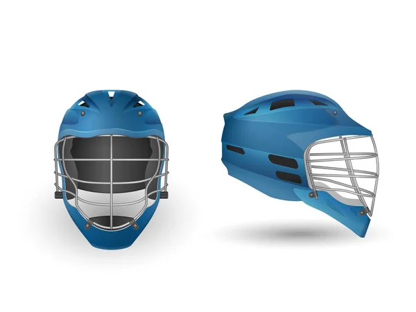 Lacrosse Helm Auf Weißem Hintergrund Vektorillustration — Stockvektor