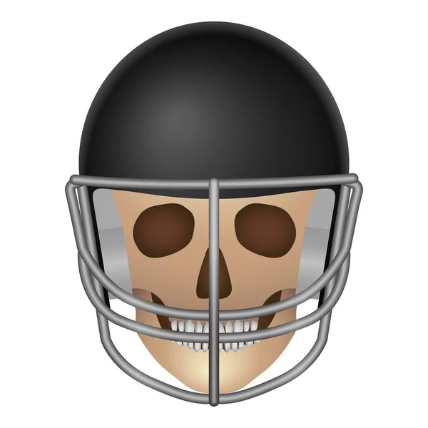 Skull Football Helmet White Background Vector Illustration — Stock Vector