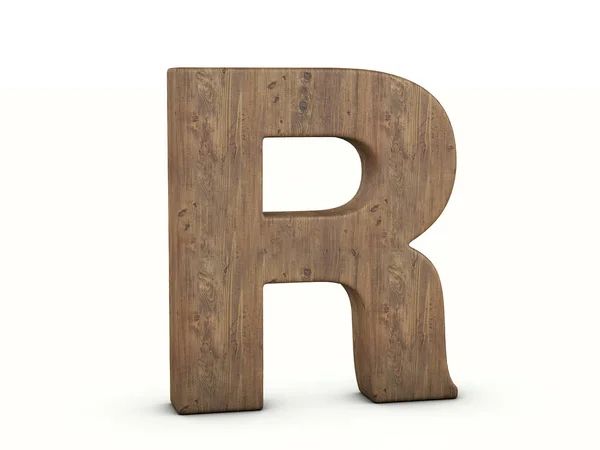 Wood Letter White Background Illustration — Stock Photo, Image