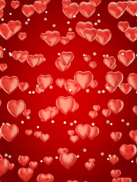 Valentine Day Background Hearts Illustration — Stock Photo, Image