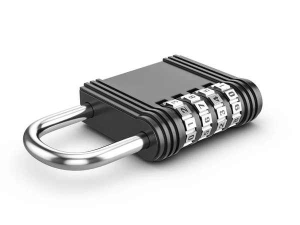 Padlock Combination Lock White Background Illustration — Stock Photo, Image