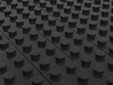 Oyuncak blokların oluşturduğu bir arka plan. 3d illüstrasyon.