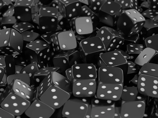 Background Formed Black Dices Illustration — Stock Photo, Image