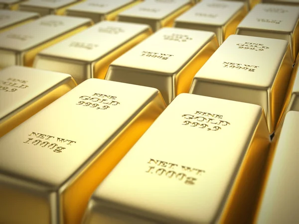 Background Formed Gold Bars Illustration — Stock Photo, Image