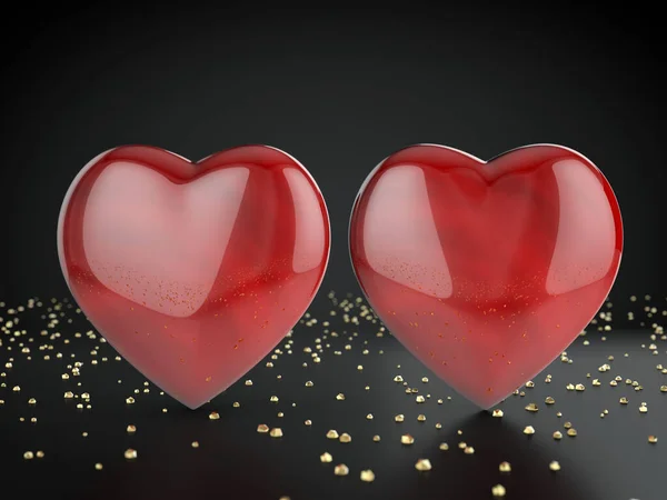 Valentines Fond Fête Avec Des Cœurs Illustration — Photo