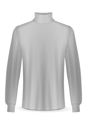 Beyaz arka planda uzun kollu tişört. Vektör illüstrasyonu.