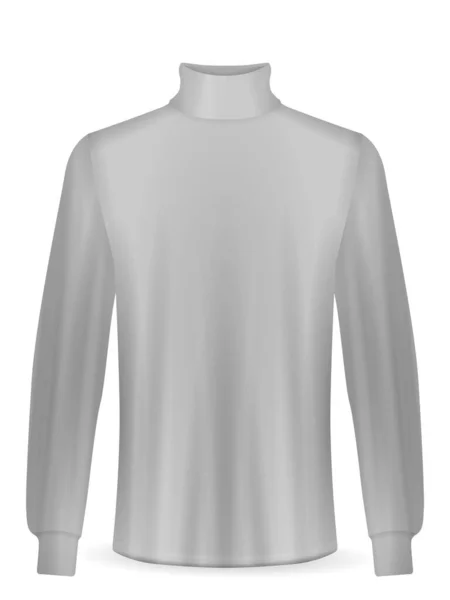 Langärmeliges Shirt Auf Weißem Hintergrund Vektorillustration — Stockvektor