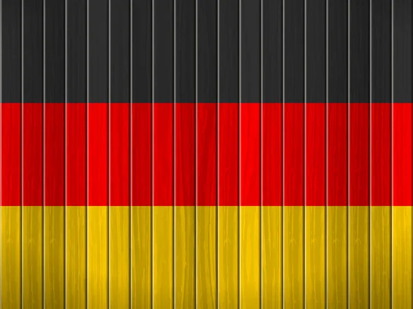 Germany Flag Wooden Background Vector Illustration — Stock Vector