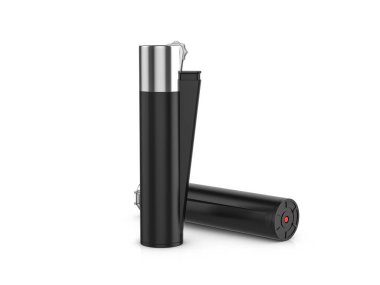 Beyaz arka planda çakmaklar. 3d illüstrasyon.