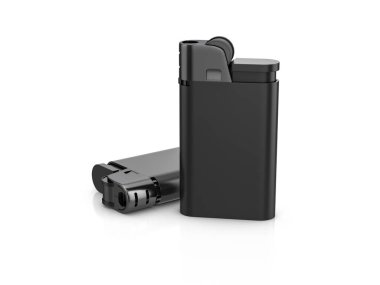 Beyaz arka planda çakmaklar. 3d illüstrasyon.