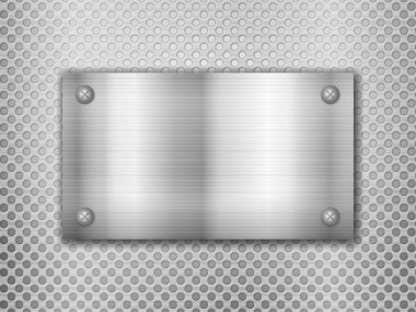 Metal levhalardan oluşan bir arka plan. Vektör illüstrasyonu.