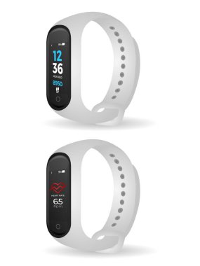 Beyaz arka plandaki akıllı bant. Vektör illüstrasyonu.