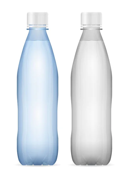 Botella Agua Sobre Fondo Blanco Ilustración Vectorial — Vector de stock