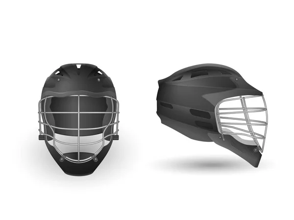 Lacrosse Helm Auf Weißem Hintergrund Vektorillustration — Stockvektor
